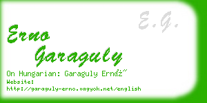 erno garaguly business card